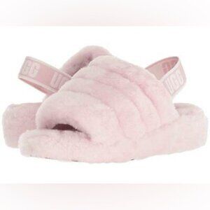 UGG slippers fluff yeah slides open toe sandal style with stretchy elastic back